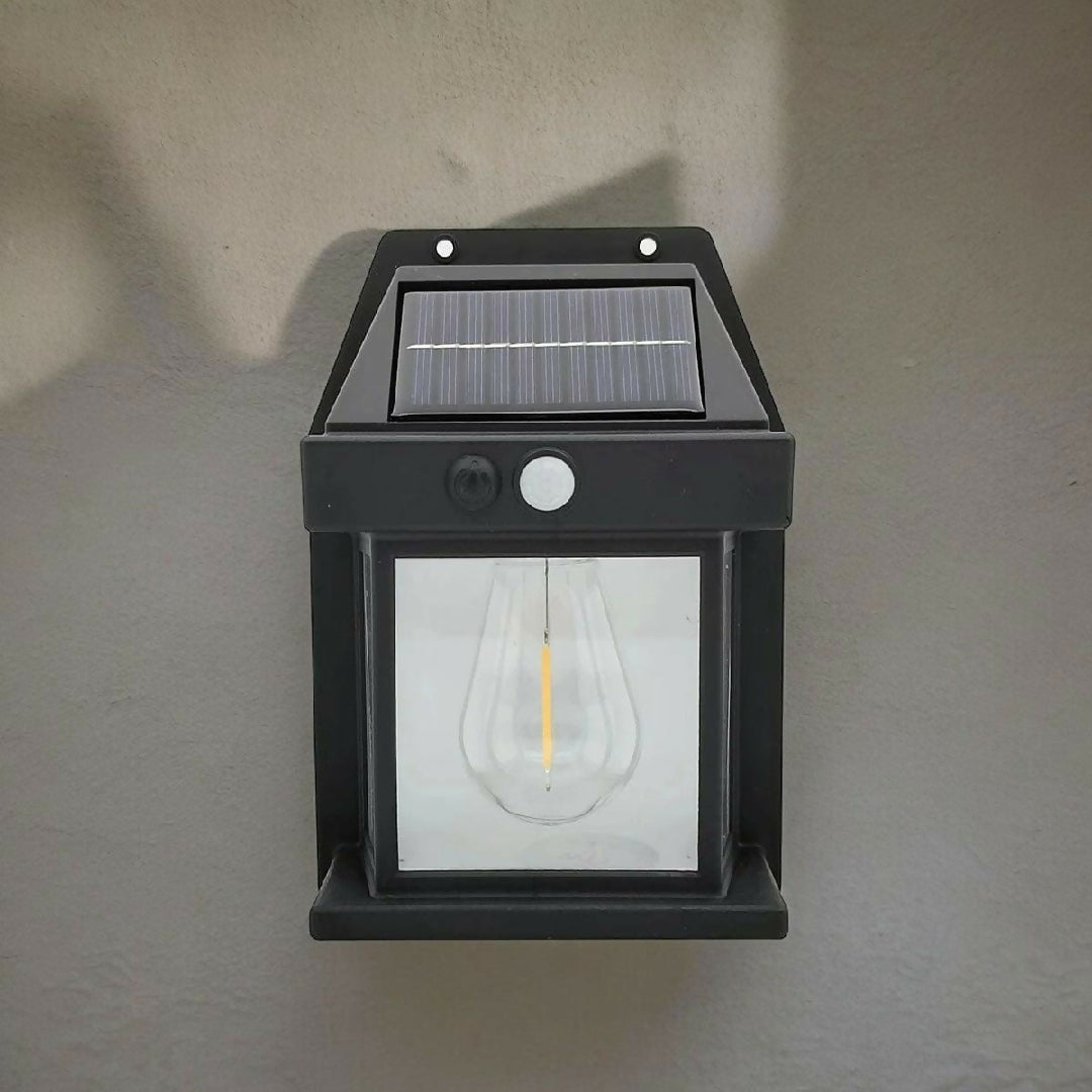 Solar Tungsten Filament Wall Lamp - Outdoor Intelligent Induction Light for Garden and Courtyard