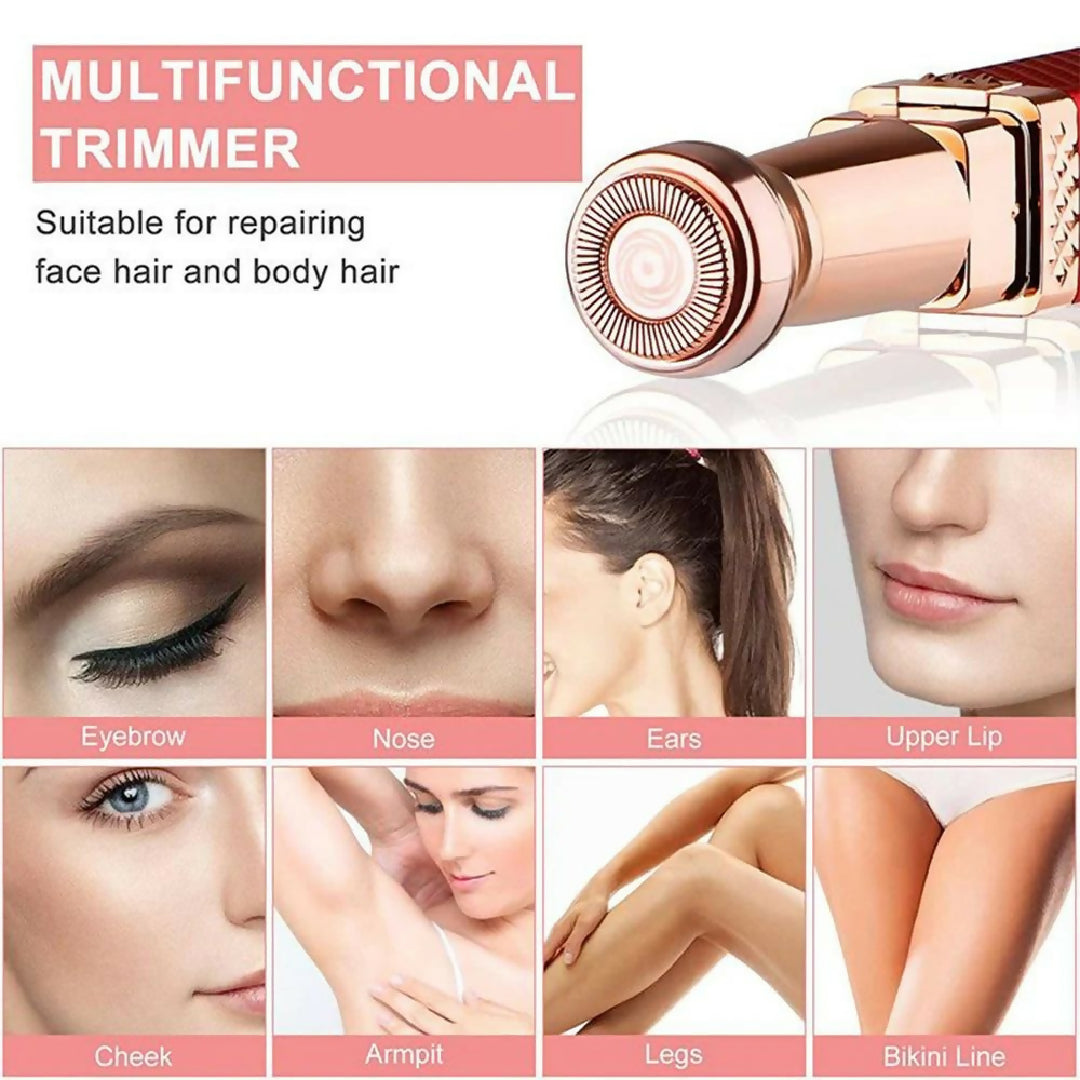 Rechargeable 2 In 1 Hair Remover Trimmer For Women Electric Flawless Facial Machine Razor Painless