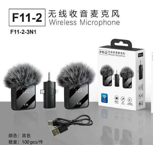 F11 Double MIC ANC ECHO Mode with Wind Muff Cover TypeC iPhone Android