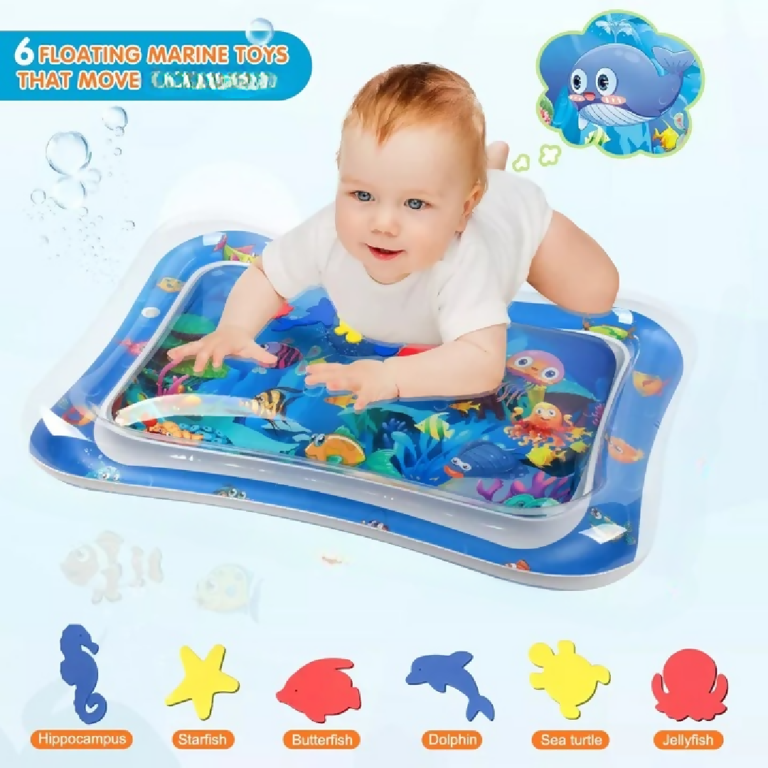 Sale Inflatable Leakproof Water Mat For Kids - Inflatable Tummy Time Mat - Random Color