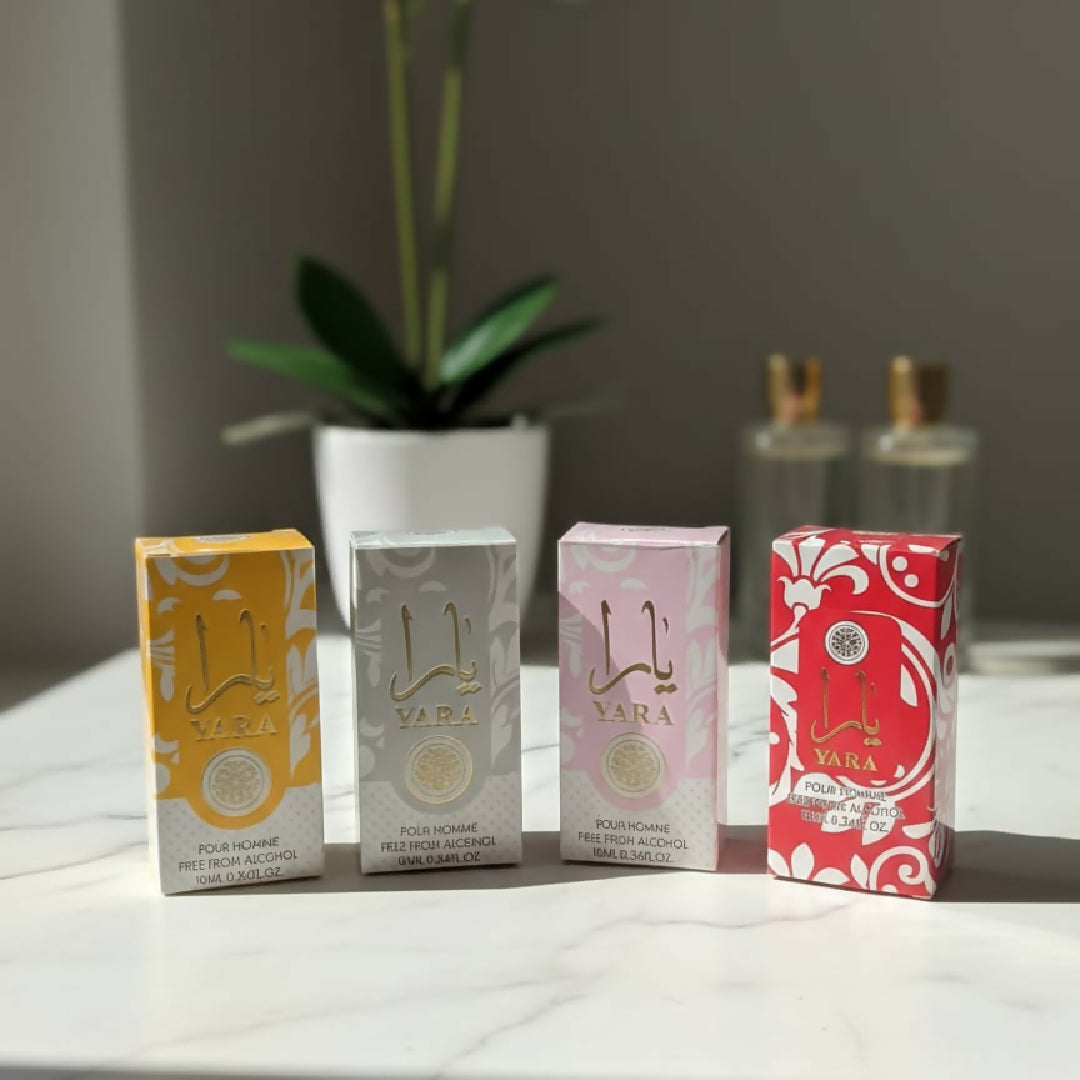 Yara Attar with Tasbeeh Gift - Alcohol-Free Fragrance 8ml - Grey