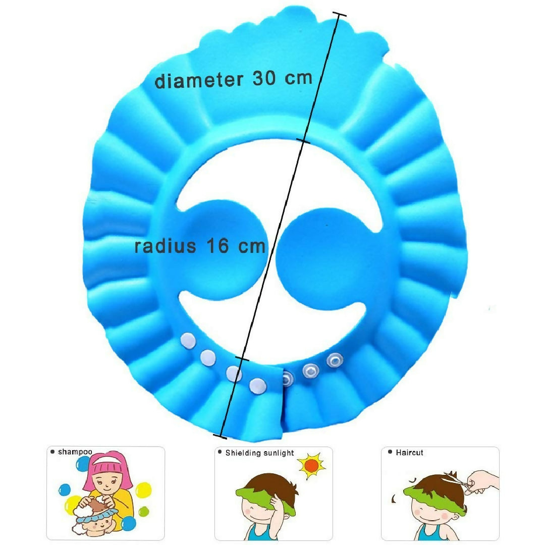 Baby Shower Cap With Stopper Silicon Baby Shower Cap Soft Safe Material Random Color