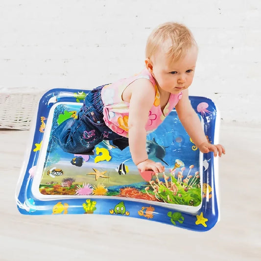 Inflatable Water Play Mat - Premium Baby Toy For Infants - Toddlers Muscle Strengthening - Sensory Development