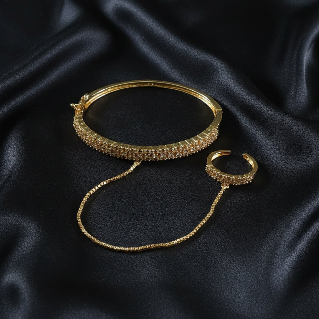 Zircon Anja - Silver and Gold