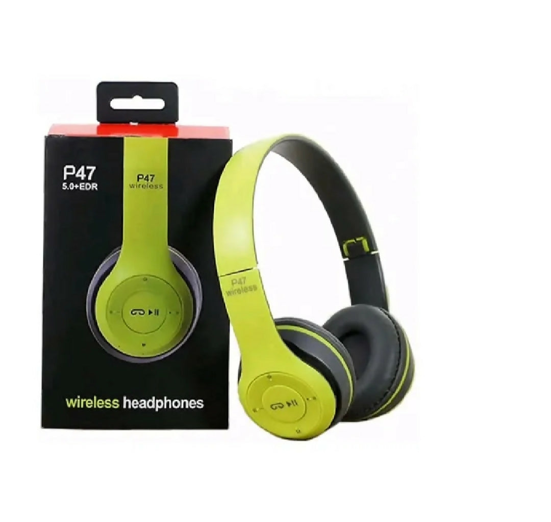 P47 Wireless Bluetooth Headphones Deep Bass Premium Sound random color