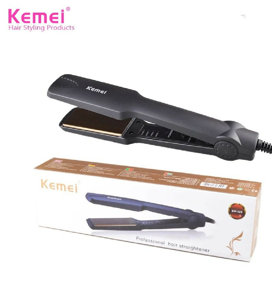 Kemei KM 329 Professional Hair Straightener With Temperature Control For Women