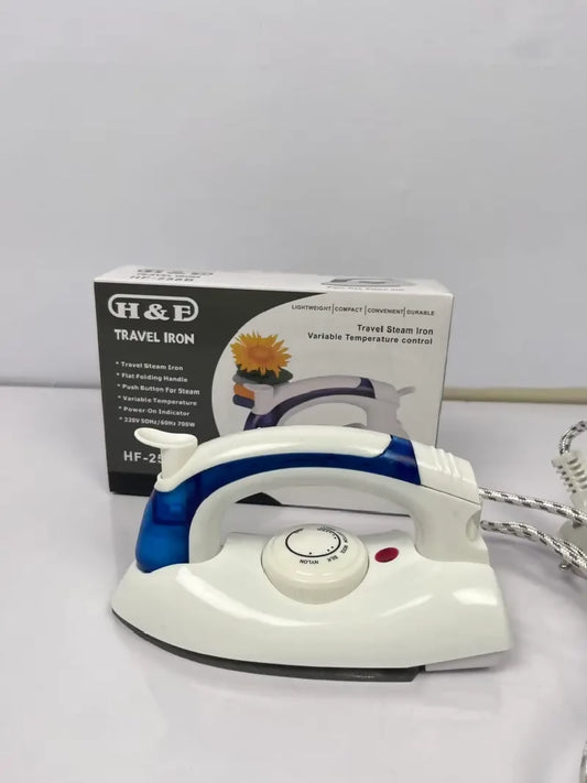 H F Travel Iron Compact Steam Iron with Foldable Handle 700 W