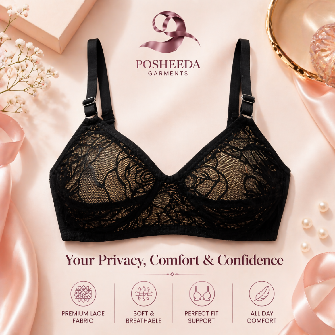 Premium Net Lace Bra comfortable for summer Lightweight breathable Net Fabric