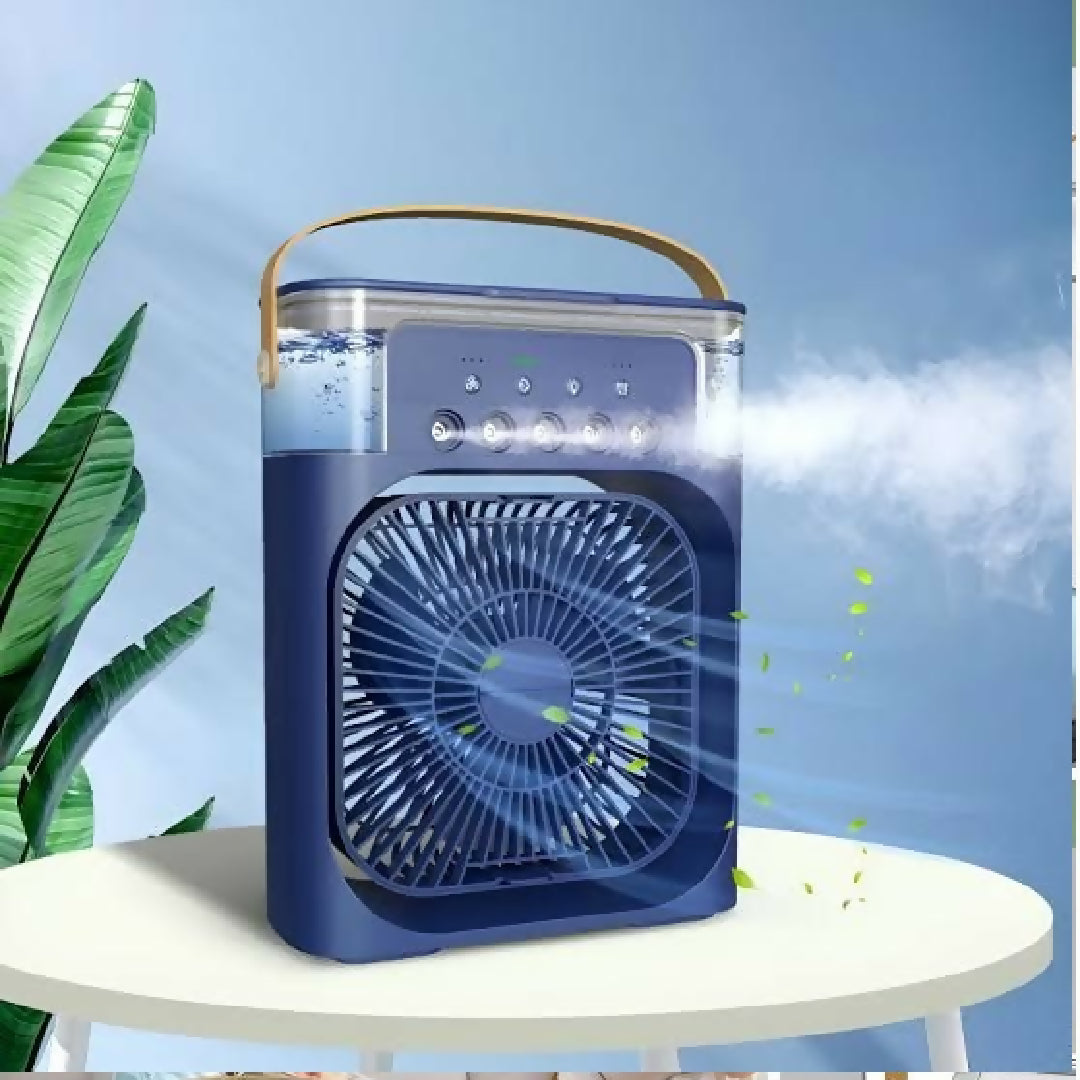 10 inch Portable Air Conditioner Fan Usb Electric Fan With Led Night Light Fine Mist Water And Humidifier Function Led Night Light Water Mist Mini Fan Cooler