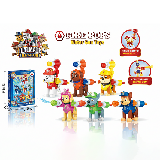 Fire Pups Rescue Action Figure Set for Kids