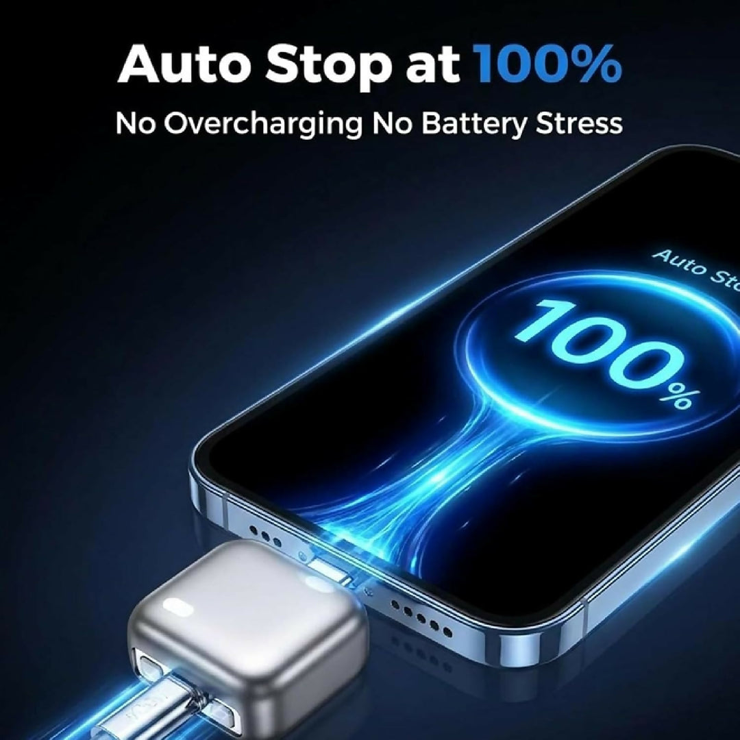 Type C Smart Auto Stop Charging Adapter Auto Disconnect Charger – Portable USB Charger Automatically Stops When Fully Charged Overcharge Protection