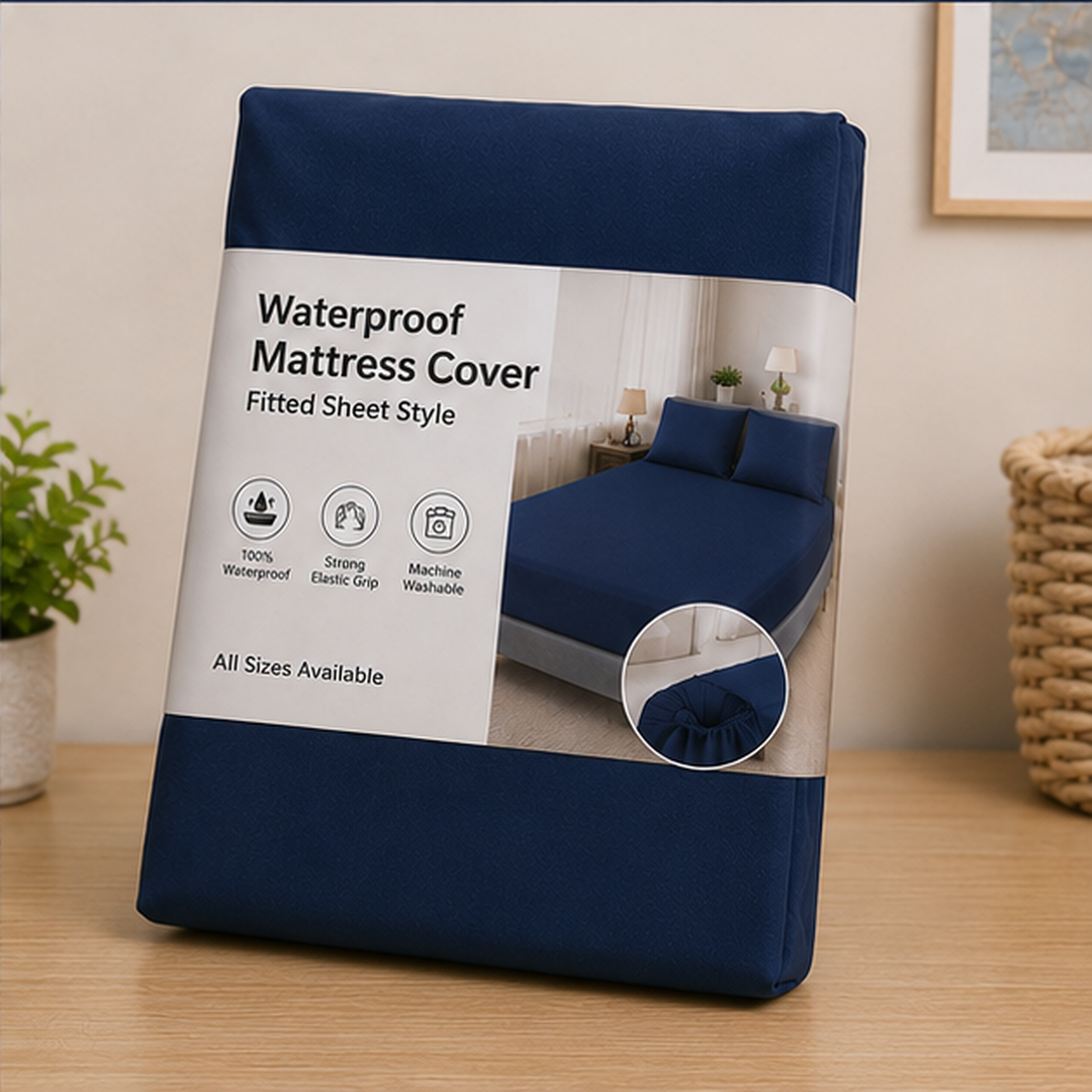 Imported Quality Waterproof Mattress Cover In Fitted Sheet Style For King or Double Size 72 BY 78 Premium Quality Mattress Protector with Strong Elastic Grip All Sizes Available