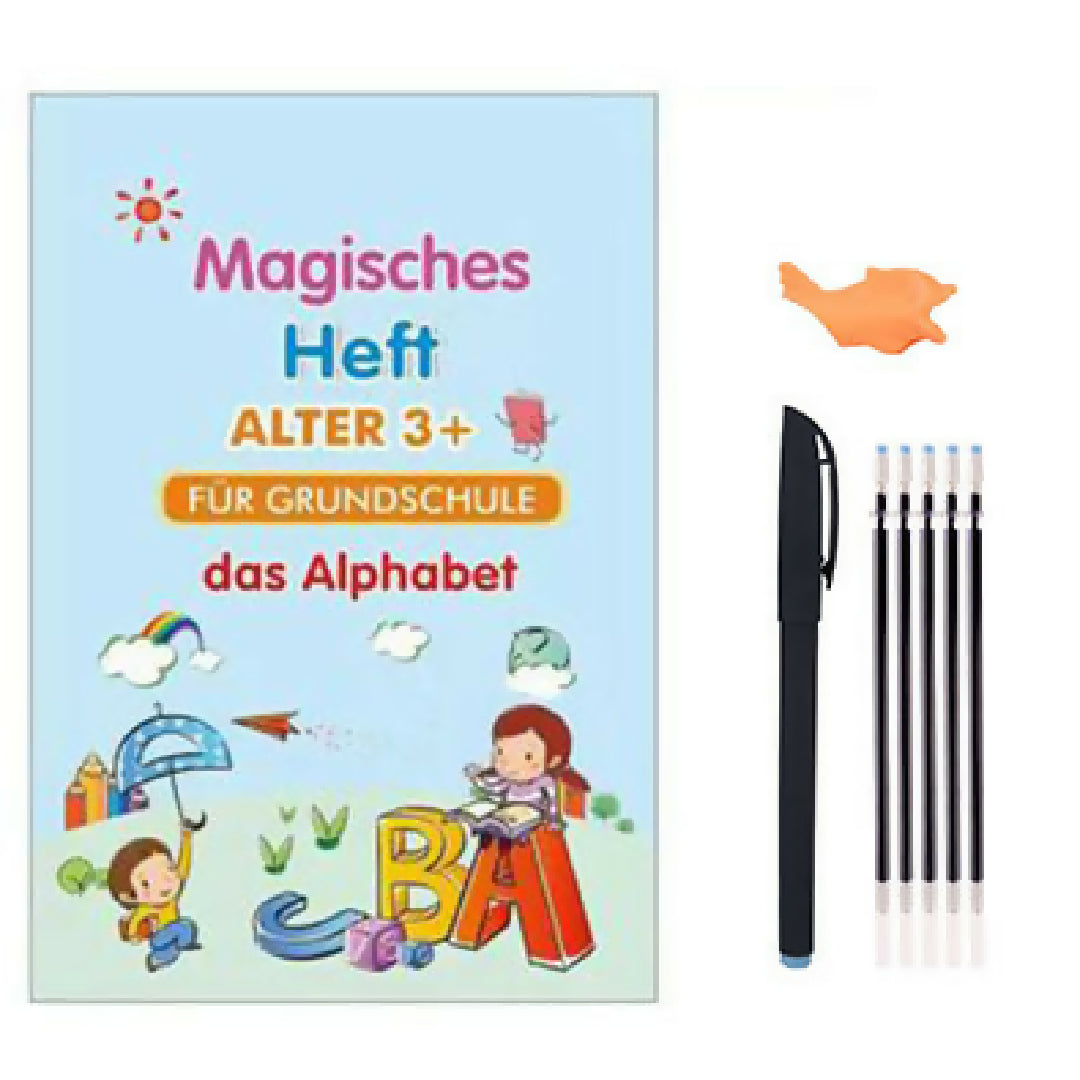 Pack Of 4 Pcs With 10 Refill Copybooks Pen Magic Copy Book Free Wiping Childrens Kid Writing Sticker Practice Copybook For Calligraphy