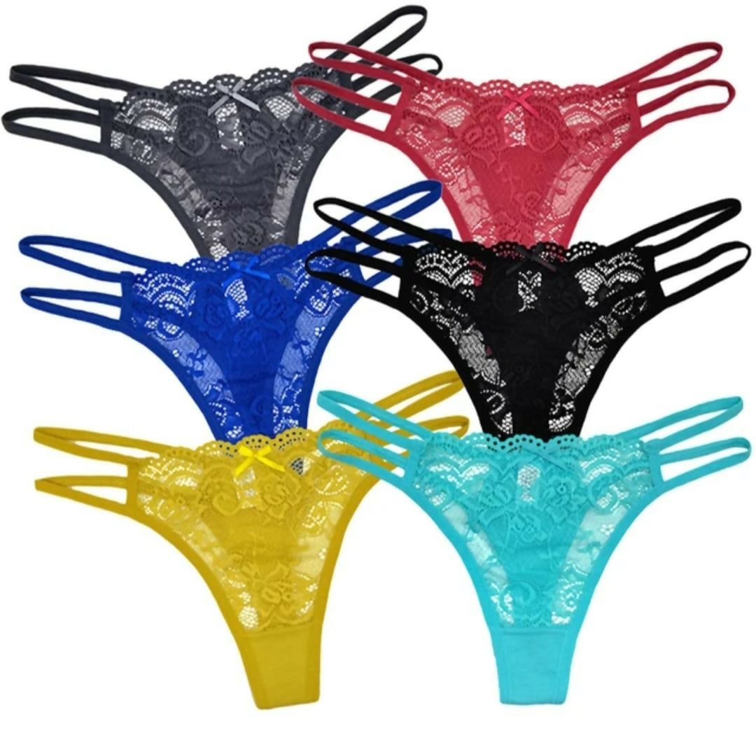 Sexy Embroidered Flower Pearl Underwear Ultra Thin Mesh Panties Sexy V Shaped Thong