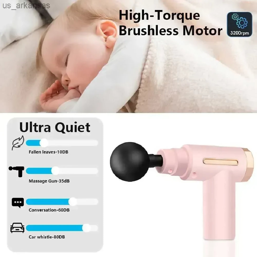 Professional Smart Percussion Massage Gun High-Intensity Deep Tissue Muscle Massager With 4 Interchangeable Heads