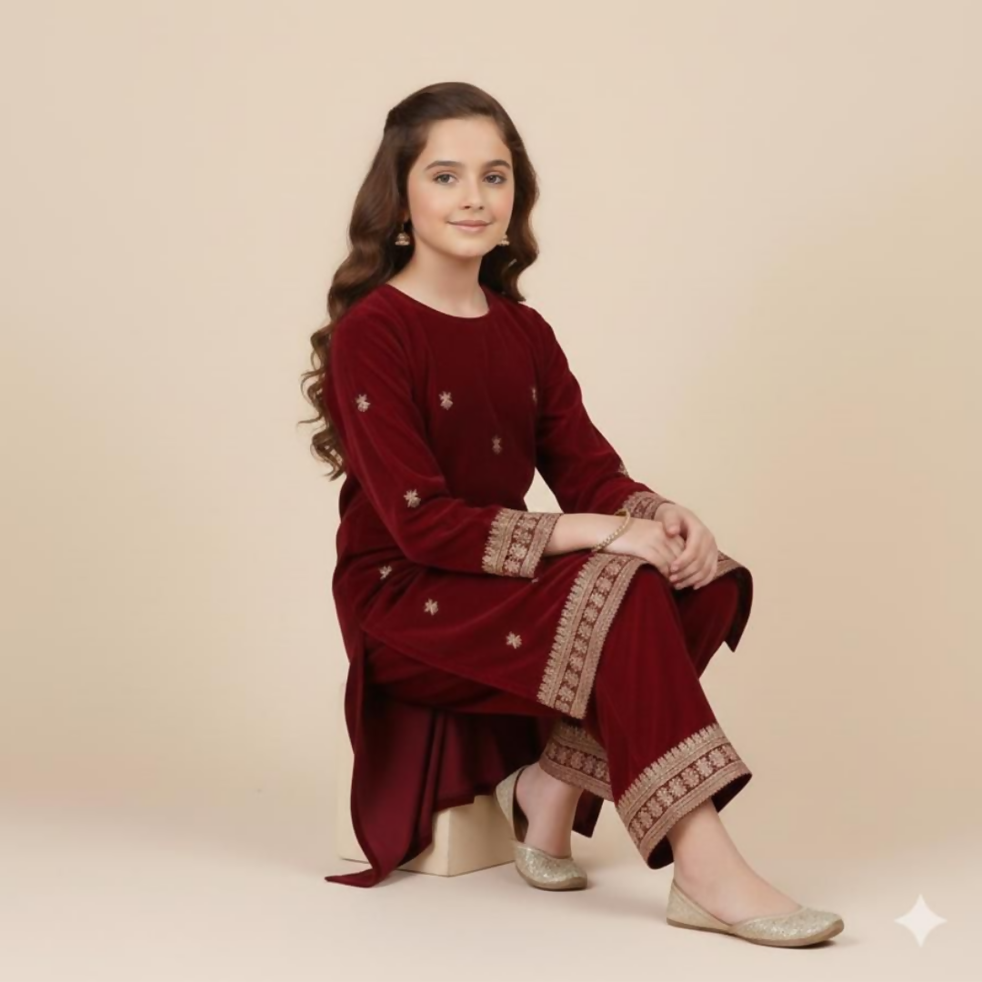 Girls Festive Collection - Maroon