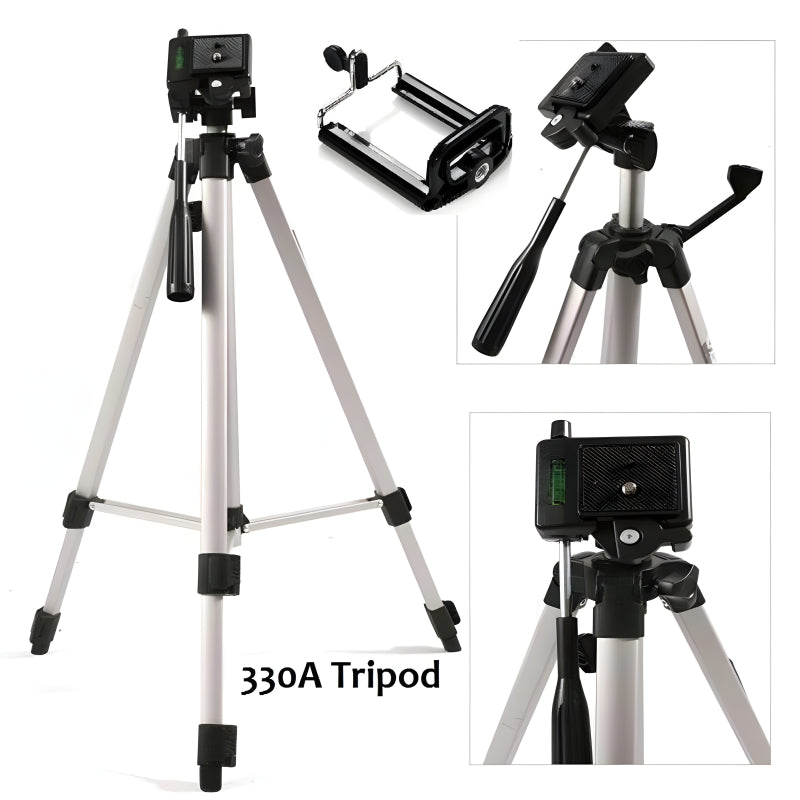 330A Multi-Functional Professional Lightweight Portable Tripod Stand For Mobile Phones And Cameras
