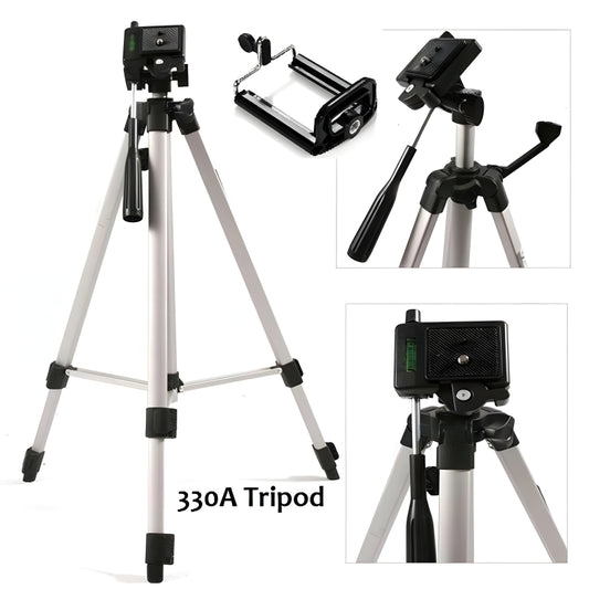 330A Multi-Functional Professional Lightweight Portable Tripod Stand For Mobile Phones And Cameras
