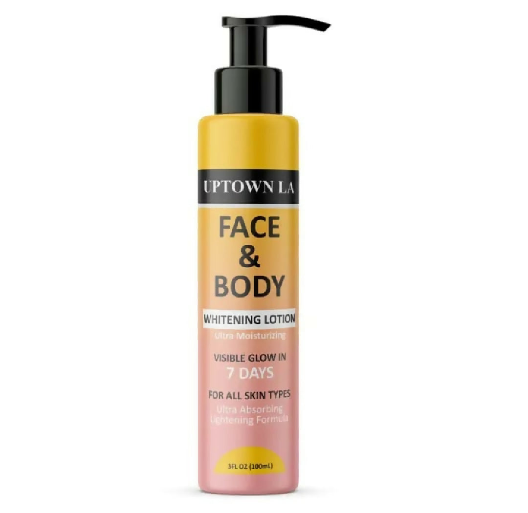 Uptown LA Face or Body Whitening Lotion Brightening Moisturizing Cream for Glowing or Even Skin Tone