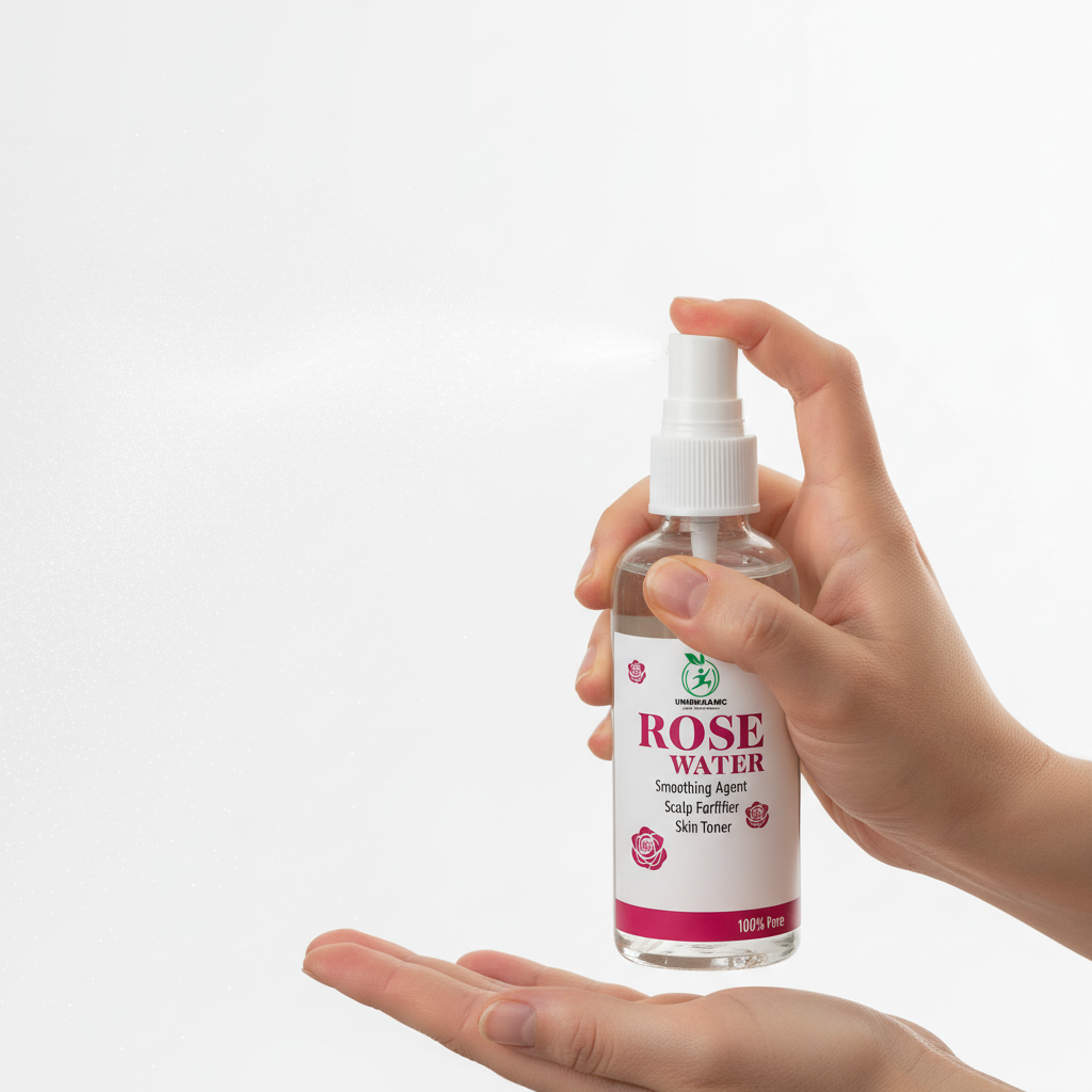 Close-up spray mist demonstration
