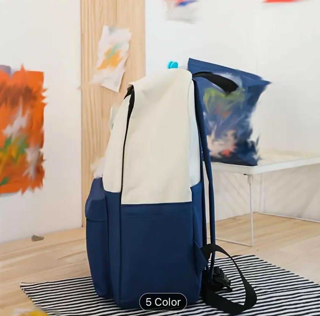 Cute Cat Print 5-in-1 School Bag Set for Girls - Backpack - Handbag - Crossbody Pouch - Pencil Case - Lunch Bag