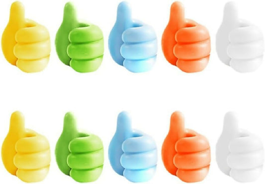 10 Pcs Silicone Thumb Wall Hook