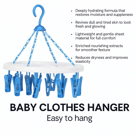 Baby clothes hanger with multiple clips easy to hang