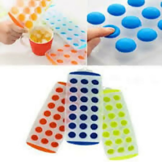 Silicon Ice Cube Tray With 11 Ice Cube Flexible Mold ice cube Easy Push Pop Out Silicone Ice Tray Kitchen Tool Utensils For Freezer Random Shap
