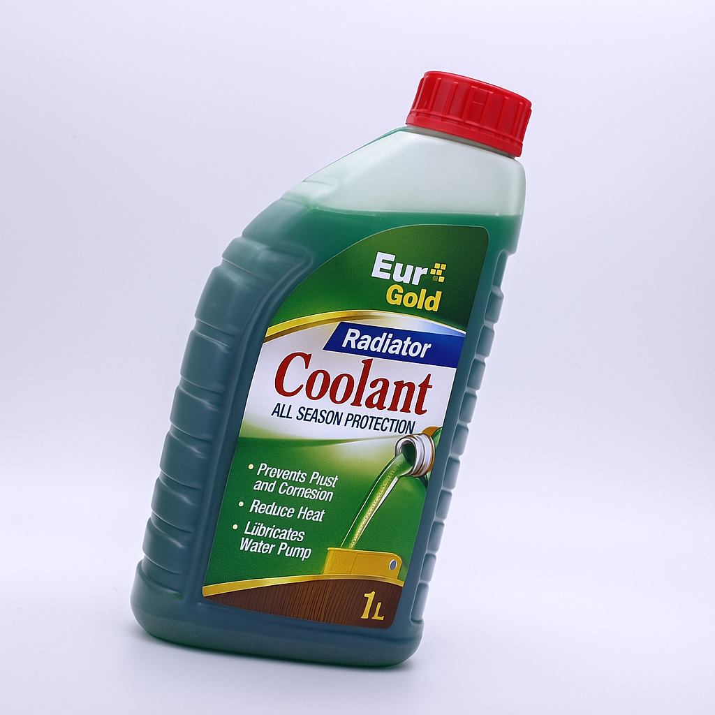 EUR Gold Radiator Coolant 1 Ltr  Long Life Antifreeze and Engine Coolant for Optimal Temperature Control