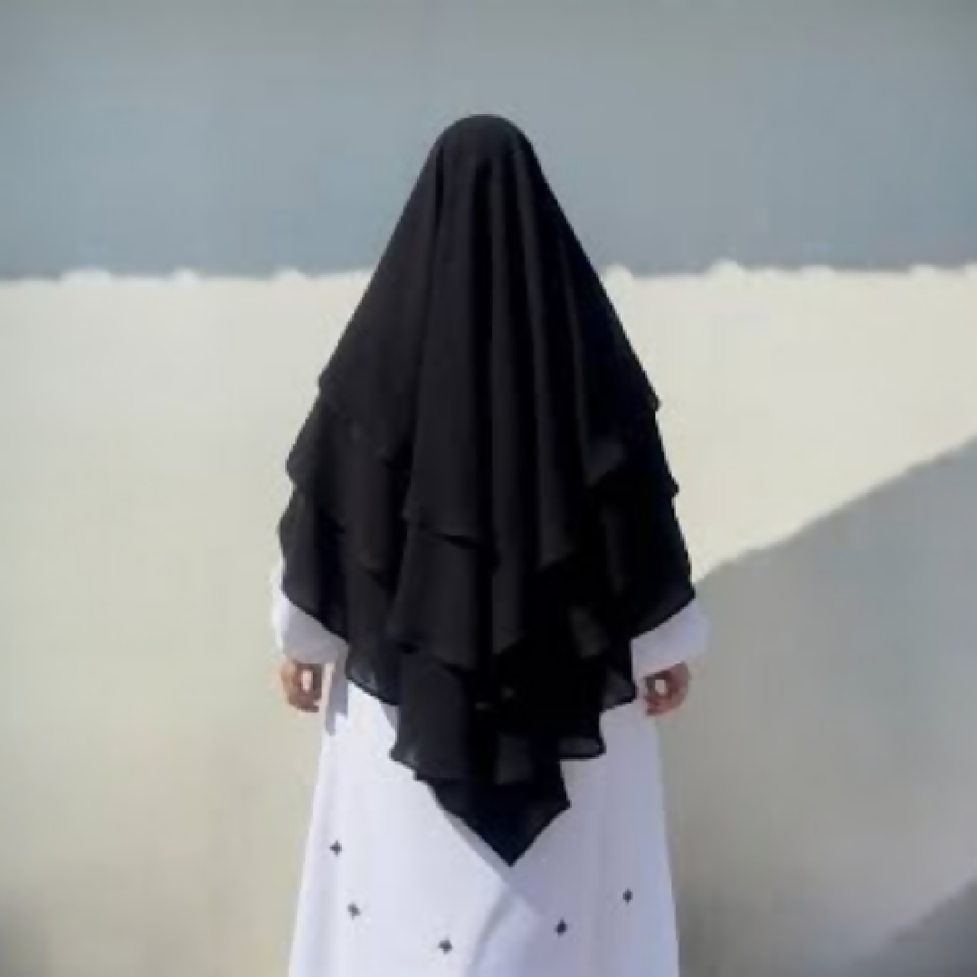 Khimar hijab black