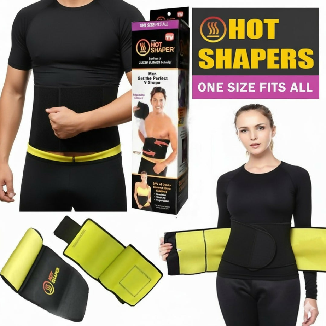 Hot Shaper Slimming Belt With Box Adjustable Standard Size Waist Trainer For Men And Women Helps Reduce Belly Fat Effectively