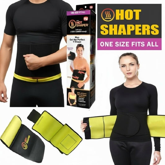 Hot Shaper Slimming Belt With Box Adjustable Standard Size Waist Trainer For Men And Women Helps Reduce Belly Fat Effectively
