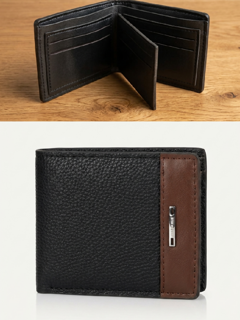 Leather Brown And Black Wallet