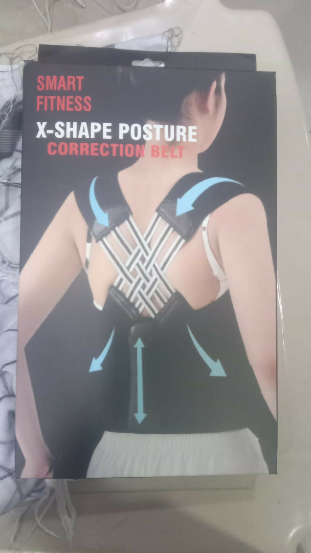 Smart Fitness X-Shape Posture Correction Belt Back Shoulder Support for Men Women