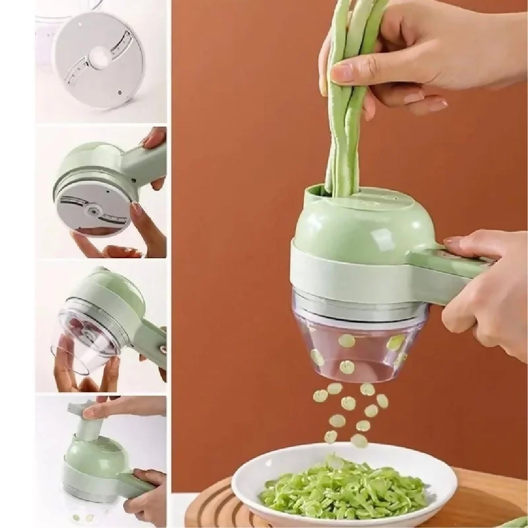 Electric Food Chopper and Vegetable Cutter Multifunctional USB Rechargeable Food Processor Chopping Slicing Grating and Grinding