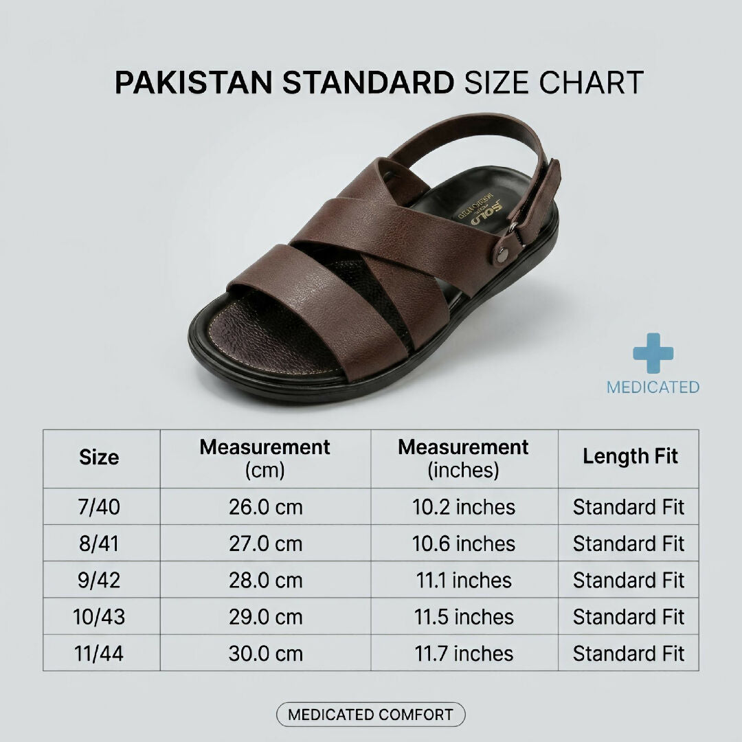 Premium Men Medicated Sandals Chocolate Brown Comfortable Orthopedic Footwear