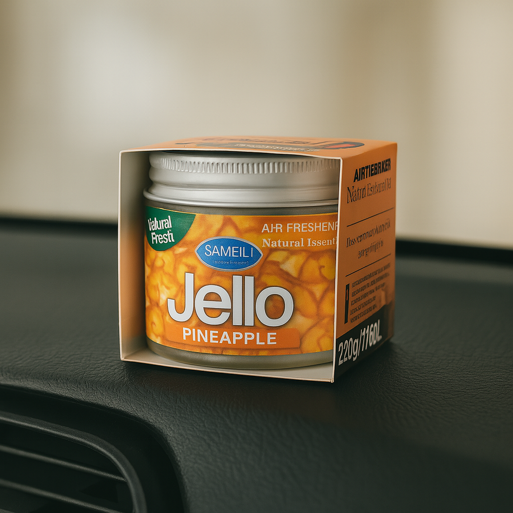 Jello Air Freshener Car and Home Pineapple   Long Lasting Gel Air Freshener