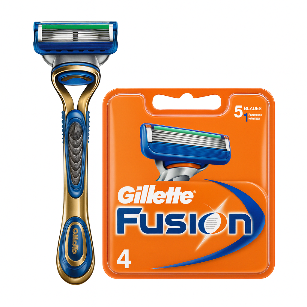 Fusion proglide shaver for soft skin with 4 refills