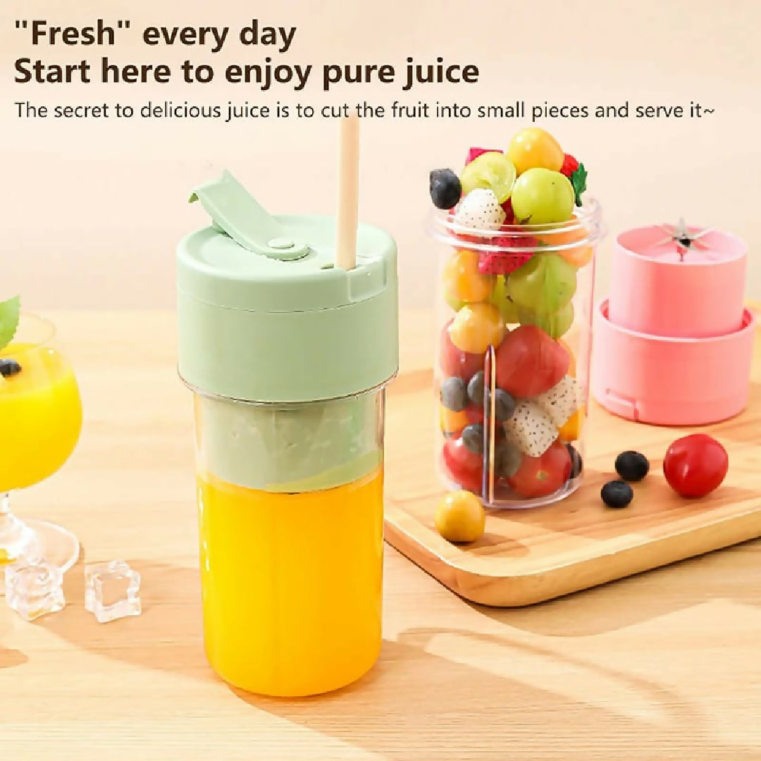 Mason Portable Mini Juicer Blender With Straw Cup - Juicer Portable Outdoor Juicing Cup - Random Color
