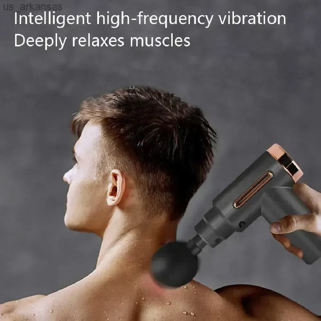 Professional Smart Percussion Massage Gun High-Intensity Deep Tissue Muscle Massager With 4 Interchangeable Heads