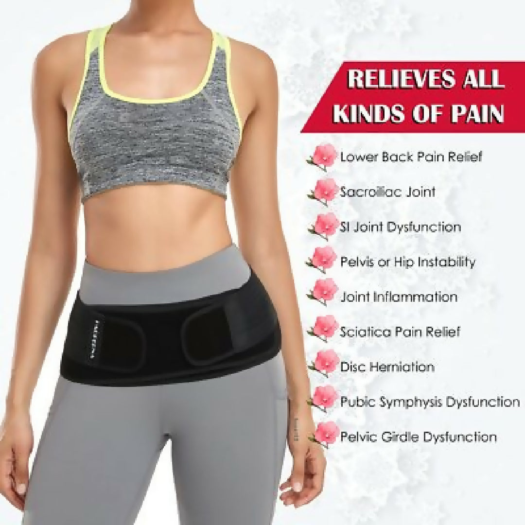 1 PCS Hip Belt Sacroiliac SI Joint Hip Braces for Hip Pain Pelvic Support Belt Sciatica Pelvis Lumbar Pain Relief Lower Back Support Body Buliding Belt