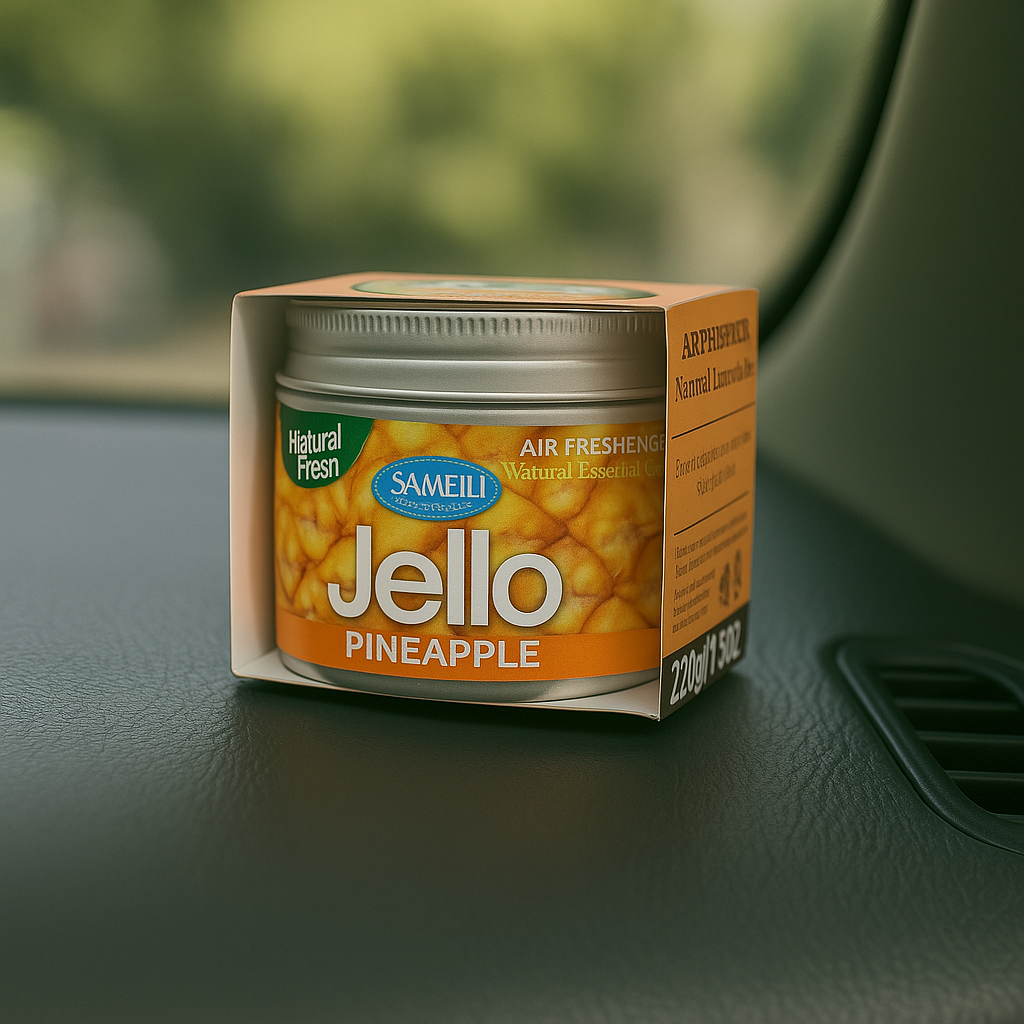 Jello Air Freshener Car and Home Pineapple   Long Lasting Gel Air Freshener