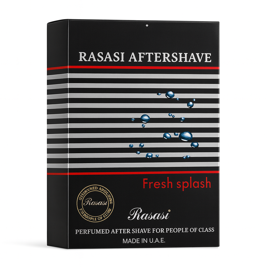 Rasasi fresh splash perfumed after shave for people of class made in UAE
