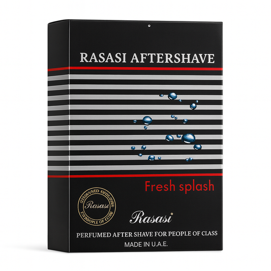 Rasasi fresh splash perfumed after shave for people of class made in UAE