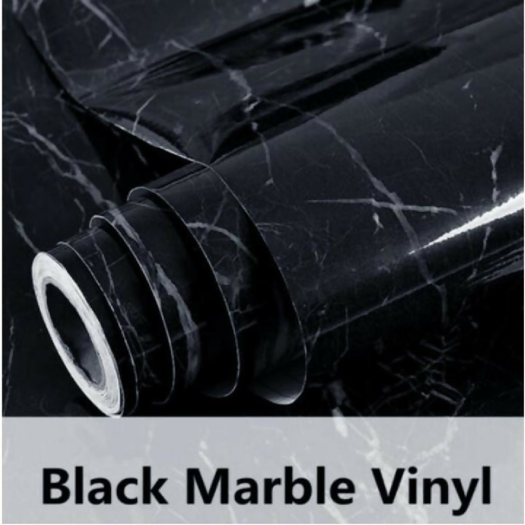Black White Marble Sheet 60cm widht 2 meter length Self Adhesive Waterproof Wall Sticker