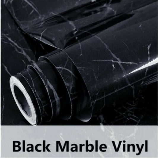 Black White Marble Sheet 60cm widht 2 meter length Self Adhesive Waterproof Wall Sticker