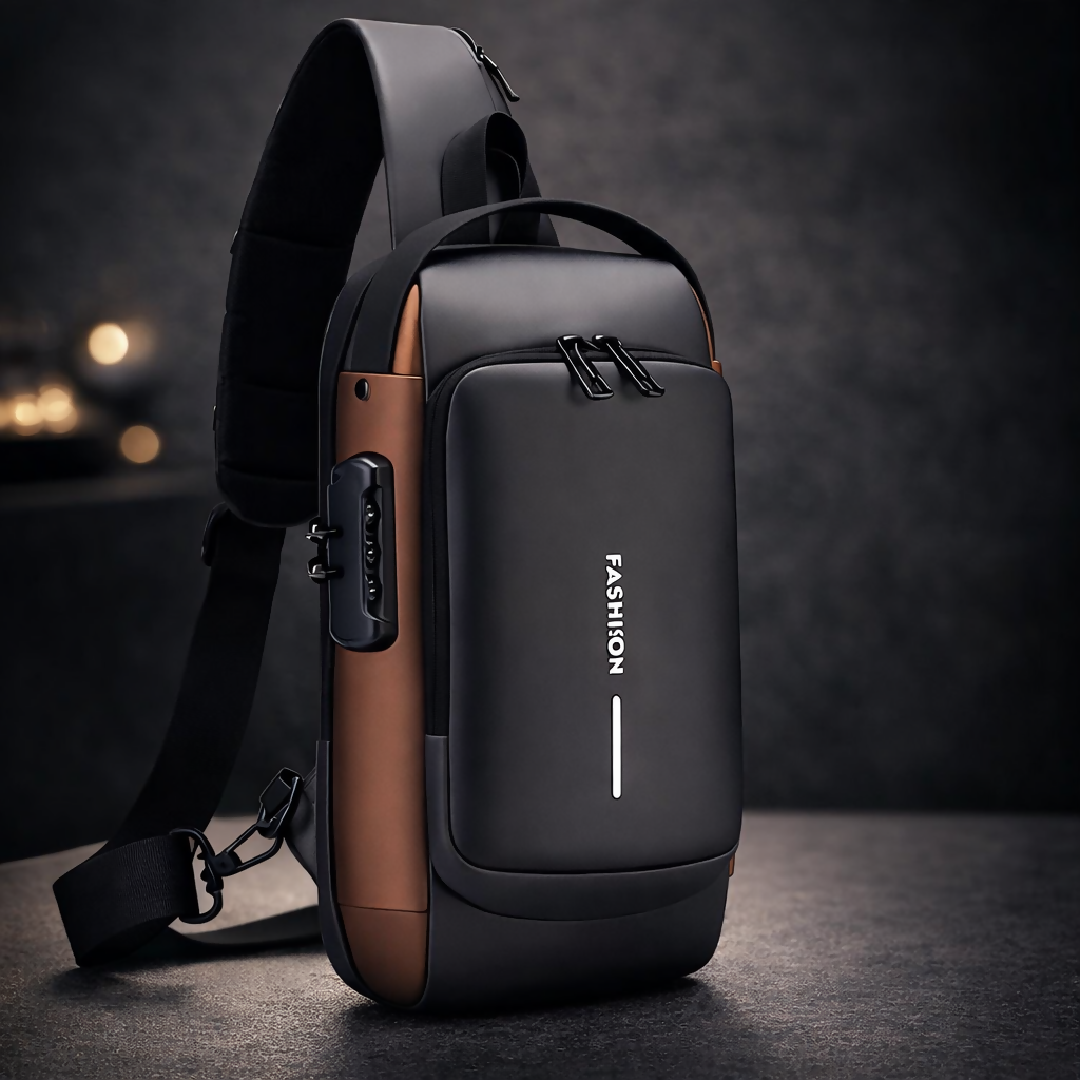 Premium Anti-Theft Sling Bag with Password Lock High-Capacity Crossbody Shoulder Chest Pack with Smooth Zipper for Travel Tech and Daily Commuting