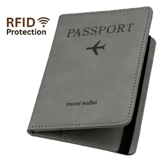 Premium Travel Passport Holder Wallet RFID Passport Cover with Card Slots SIM Holder Document Organizer