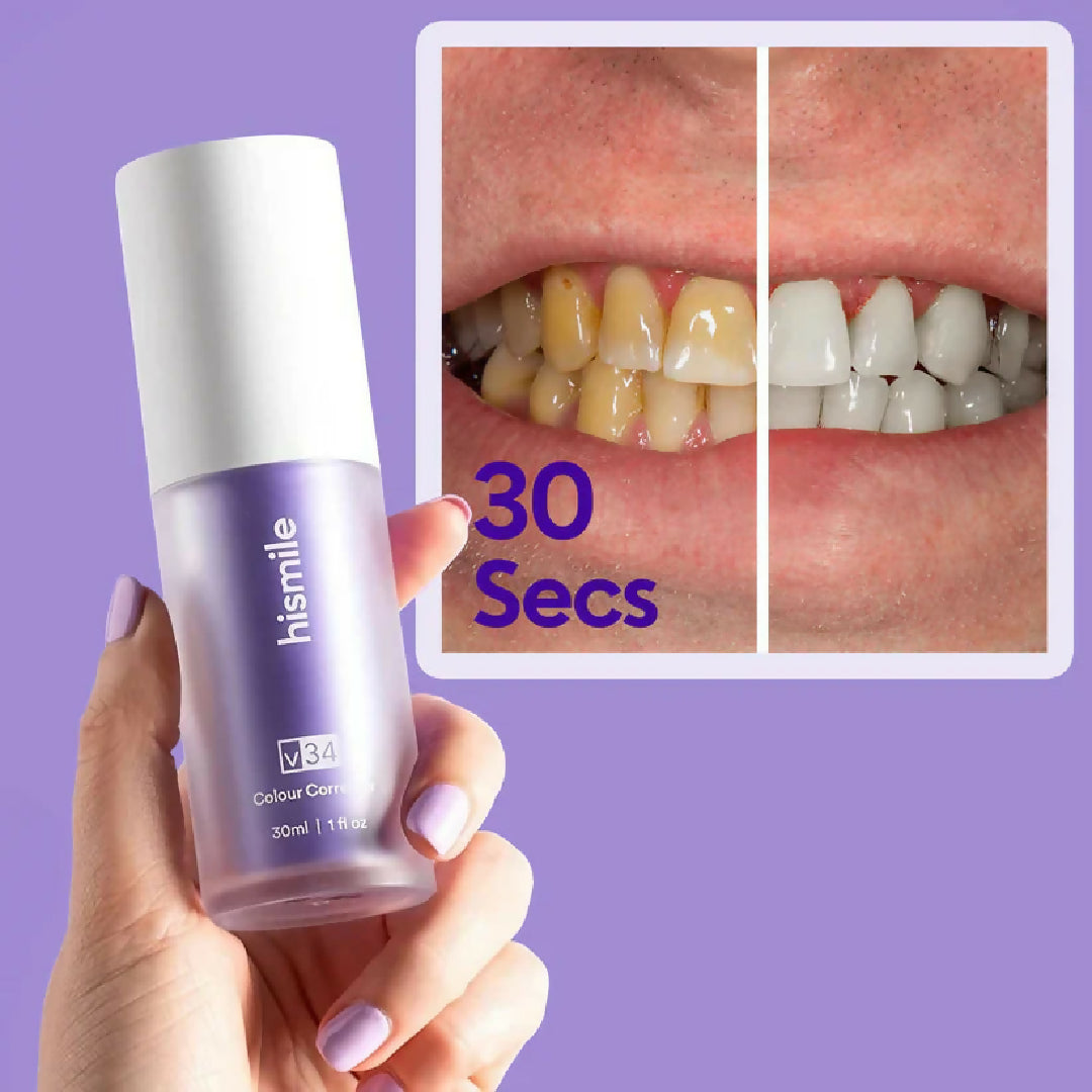 Teeth Brightening Hismiles V34 Colour Corrector Serum - 30ml - Hismile For Teeth Brightening