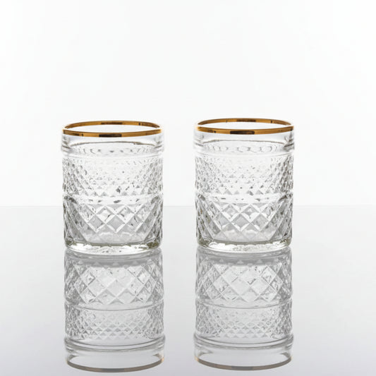 Nicole vintage golden rimmed goblet